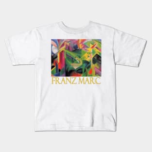 Deer in a Monastery Garden by Franz Marc Kids T-Shirt